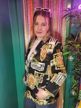 Load image into Gallery viewer, Black Printed Blazer