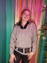 Load image into Gallery viewer, Grey Quarter Zip Sweater