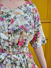 Load image into Gallery viewer, Cream Vintage Floral Dress
