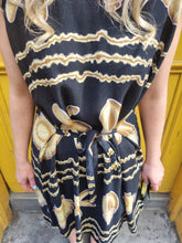Load image into Gallery viewer, Black Seashell Print Beach Dress
