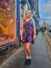 Load image into Gallery viewer, Purple Floral Tie-Dye Dress
