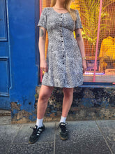 Load image into Gallery viewer, White Leopard Print Tea Dress
