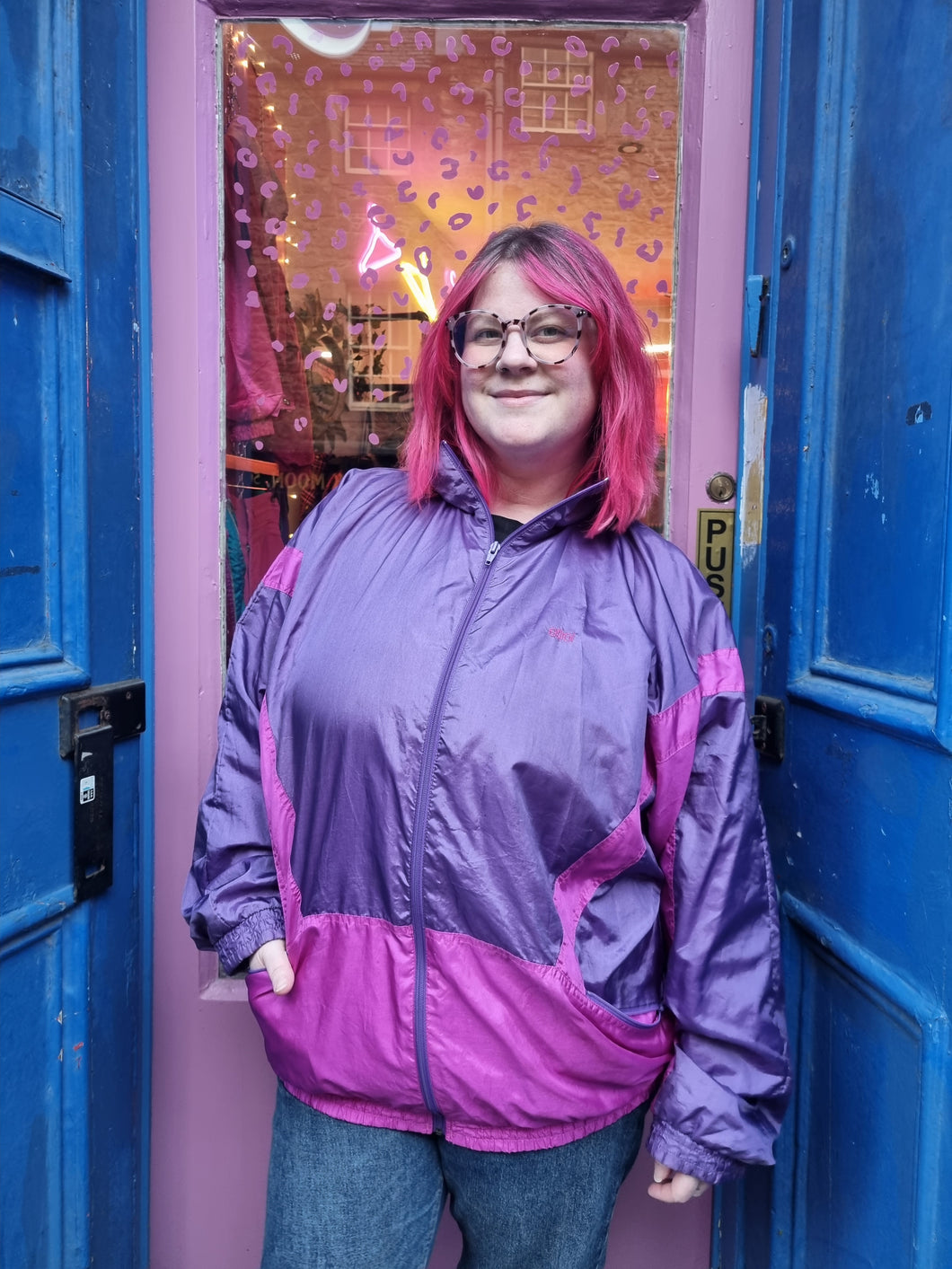 Dark Pink and Purple Shell Jacket