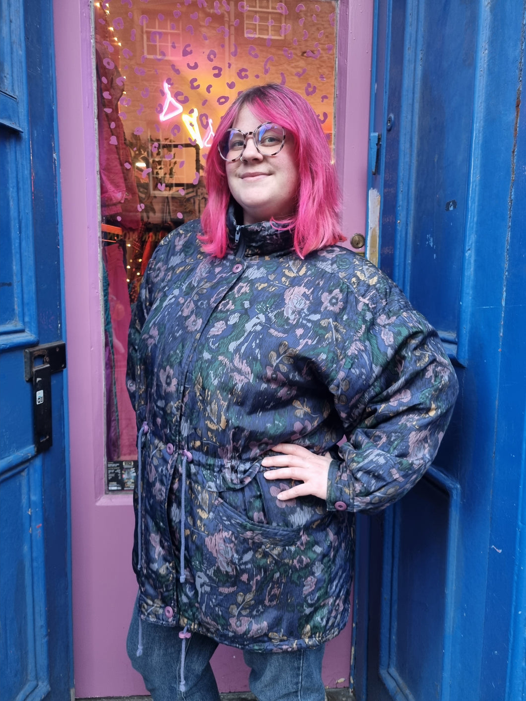 Purple Floral Anorak