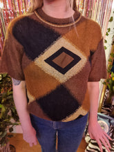 Load image into Gallery viewer, Brown and Gold Knitted Top
